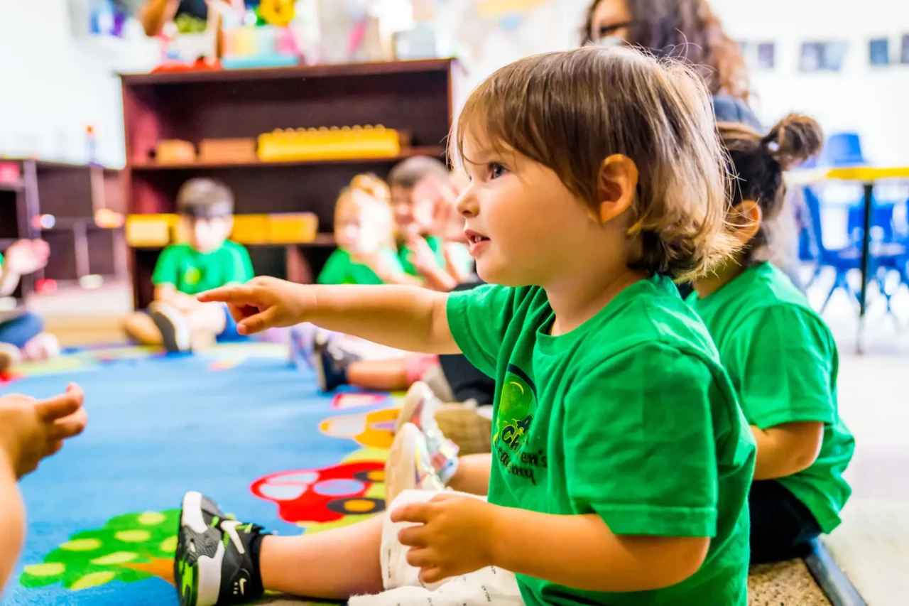 child at montessori school